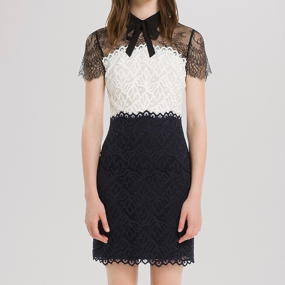 sandro black and white dress